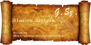 Gladics Szilvia névjegykártya